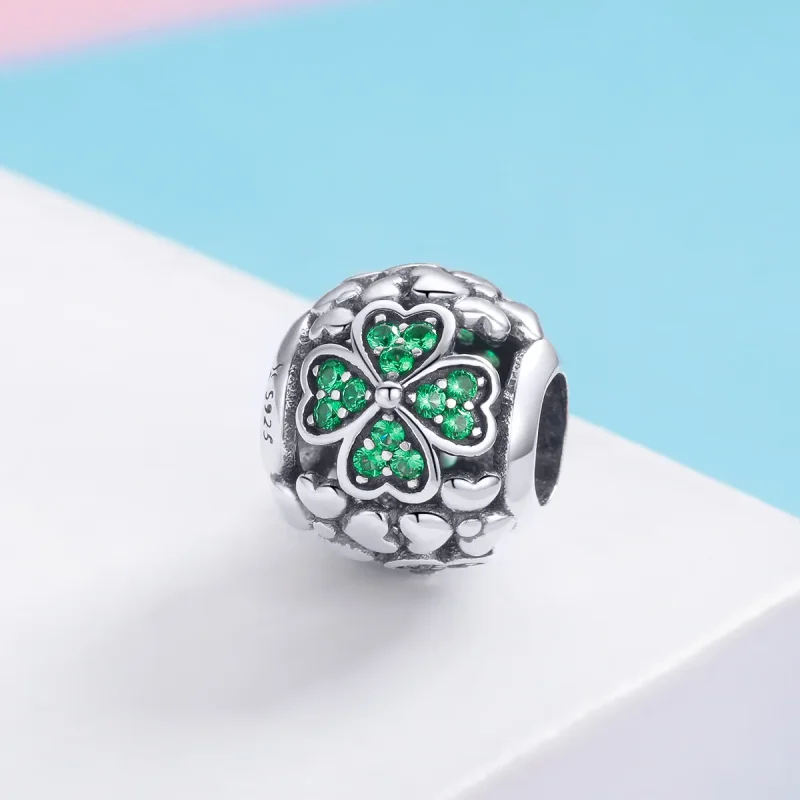 (kép) PANDORA típusú zöld lóhere charm - SCC964 - Megtekintés 2