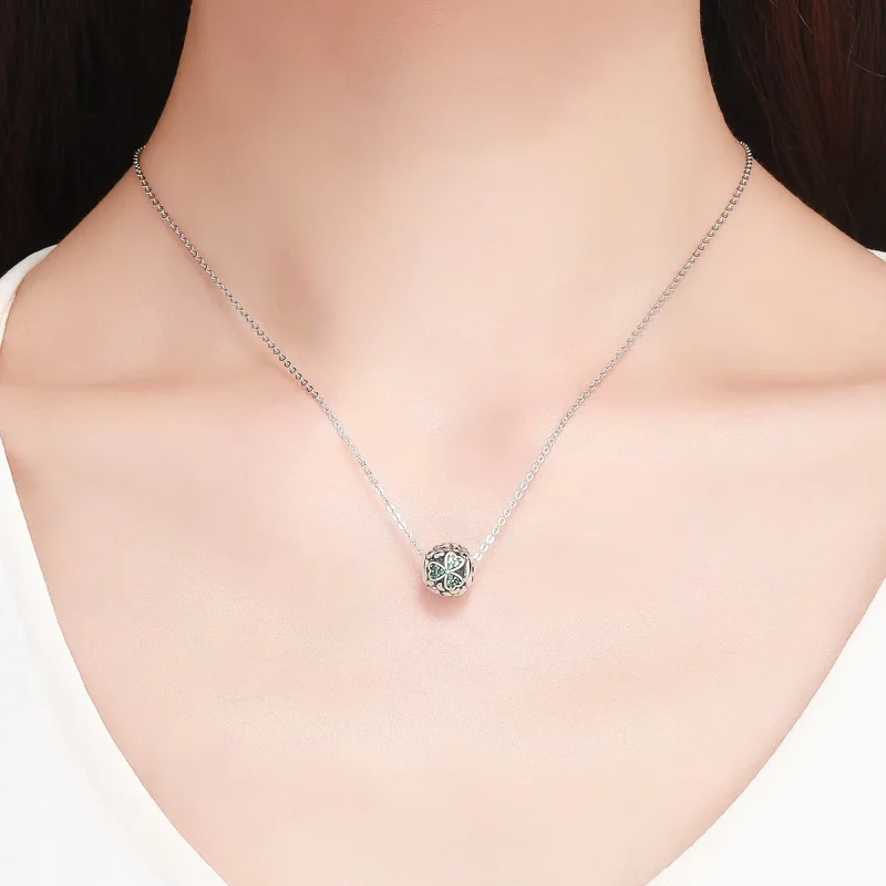 (kép) PANDORA típusú zöld lóhere charm - SCC964 - Megtekintés 5