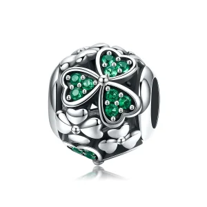 PANDORA típusú zöld lóhere charm - SCC964 (kép) PANDORA típusú zöld lóhere charm - SCC964