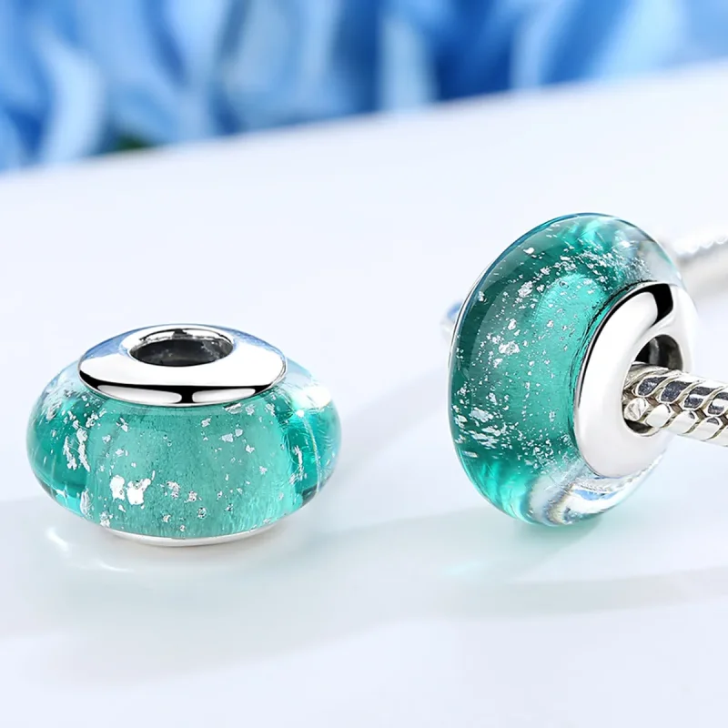 (kép) PANDORA típusú Zöld Murano üveg Charm - SCZ021 - Megtekintés 3