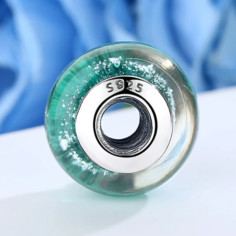 (kép) PANDORA típusú Zöld Murano üveg Charm - SCZ021 - Megtekintés 4