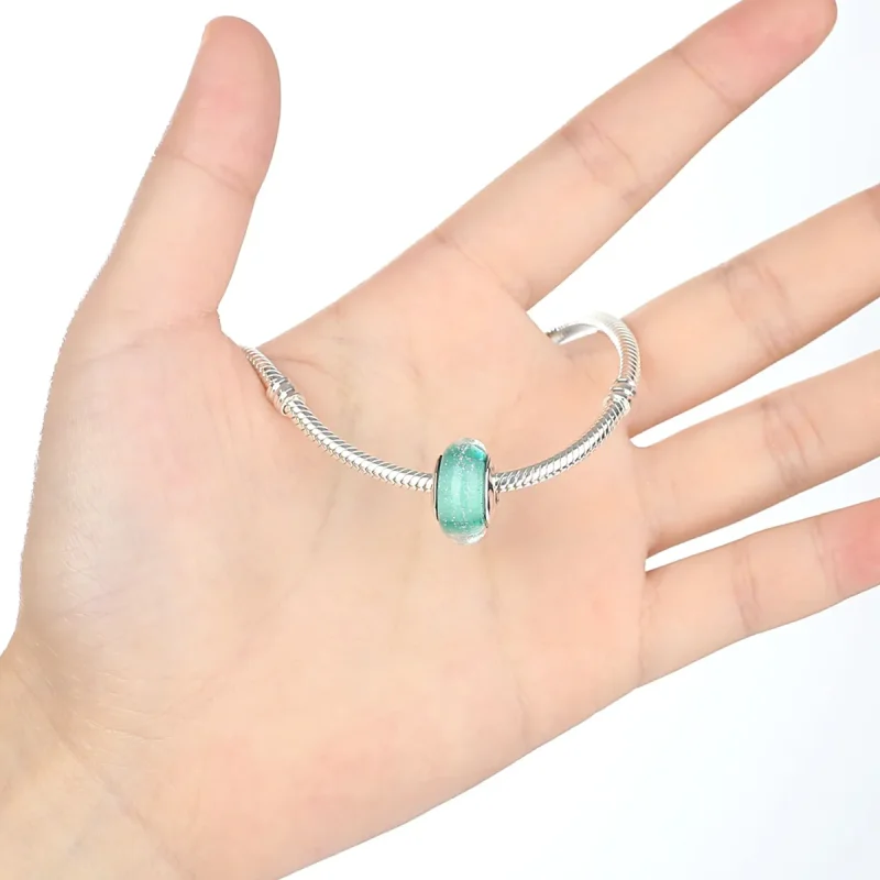 (kép) PANDORA típusú Zöld Murano üveg Charm - SCZ021 - Megtekintés 5