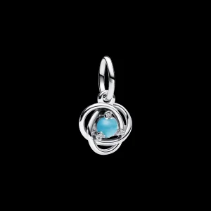 (kép) Pandora Türkizkék örökkévalóság kör függő charm - 793125C12