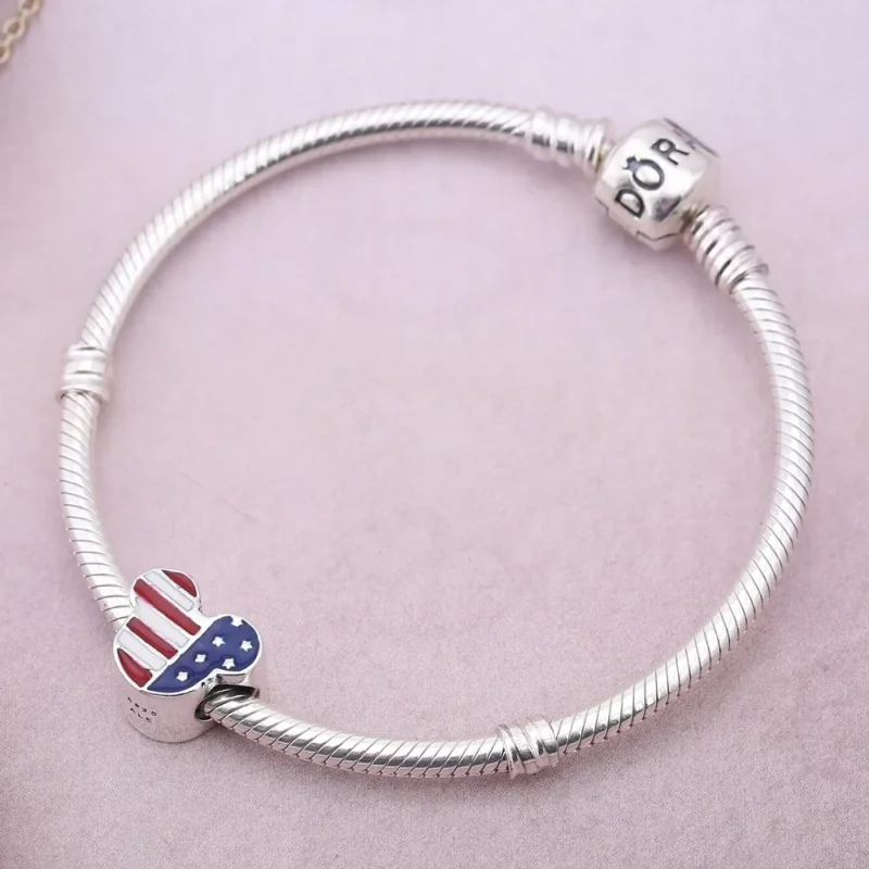 (kép) Disney, PANDORA ezüst charm, Mickey Americana - Megtekintés 2