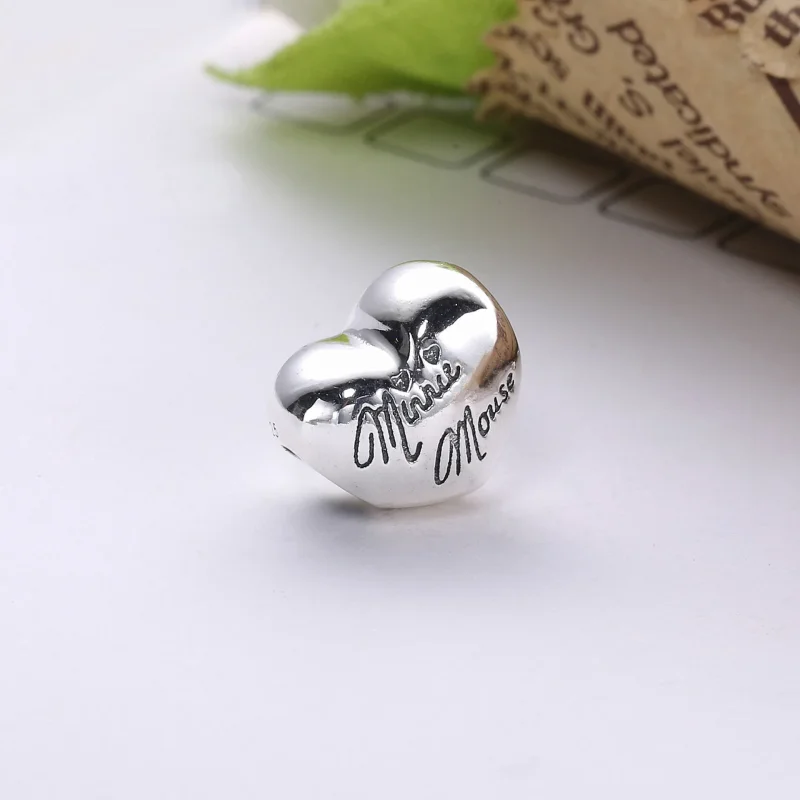 (kép) Disney, PANDORA ezüst charm, Mickey Mouse Aláírás - Megtekintés 2