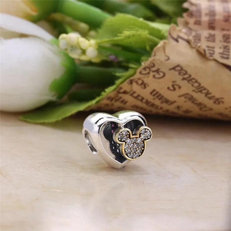 (kép) Disney, PANDORA ezüst charm, Mickey és Minnie - Megtekintés 3