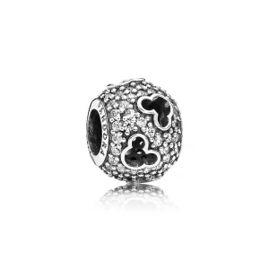(kép) Disney, PANDORA ezüst charm, Mickey sziluettek