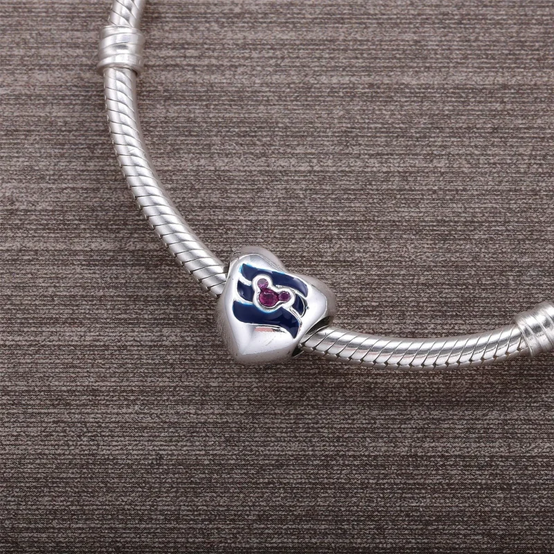 (kép) Disney, PANDORA ezüst charm, Mickey szív - Megtekintés 4