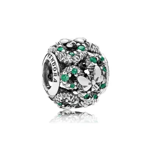 Disney, PANDORA ezüst charm, Miki egér ünnep koszorú (kép) Disney, PANDORA ezüst charm, Miki egér ünnep koszorú