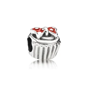(kép) Disney, PANDORA ezüst charm, Minnie Cupcake
