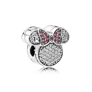 (kép) Disney, PANDORA ezüst charm, Minnie egér füle