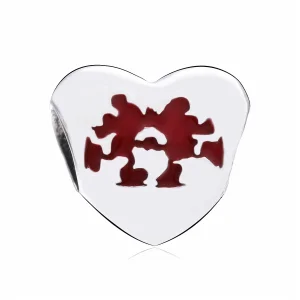 (kép) Disney, PANDORA ezüst charm, Táncoló Mickey és Minnie