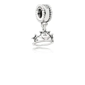 (kép) Disney, PANDORA ezüst függő charm, Ariel Tiara