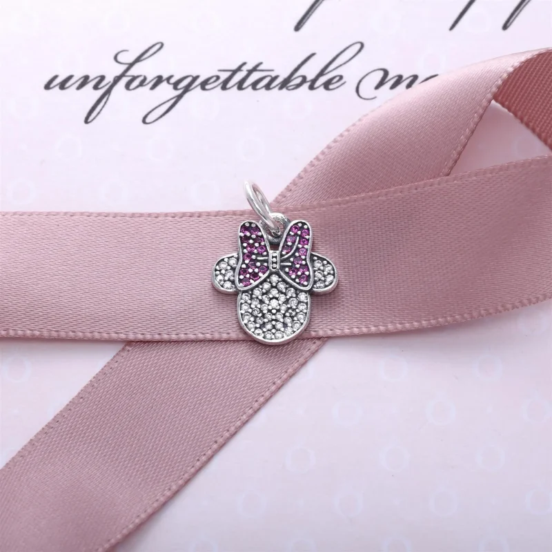 (kép) Disney, PANDORA ezüst függő charm, Csillogó Minnie ikonra - Megtekintés 2