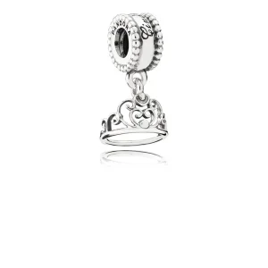 (kép) Disney, PANDORA ezüst függő charm, Hamupipőke Tiara