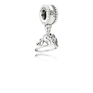 (kép) Disney, PANDORA ezüst függő charm, Hófehérke Tiara