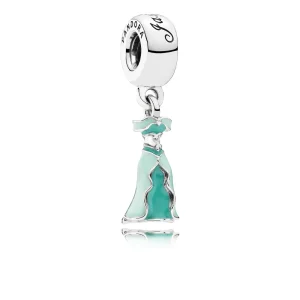 (kép) Disney, PANDORA ezüst függő charm, Jasmine ruha