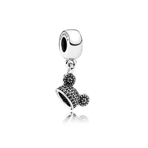 (kép) Disney, PANDORA ezüst függő charm, Mickey egér "Mickey Ear Hat"