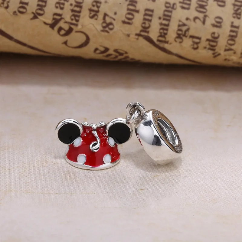 (kép) Disney, PANDORA ezüst függő charm, Minnie fülkalap - Megtekintés 2