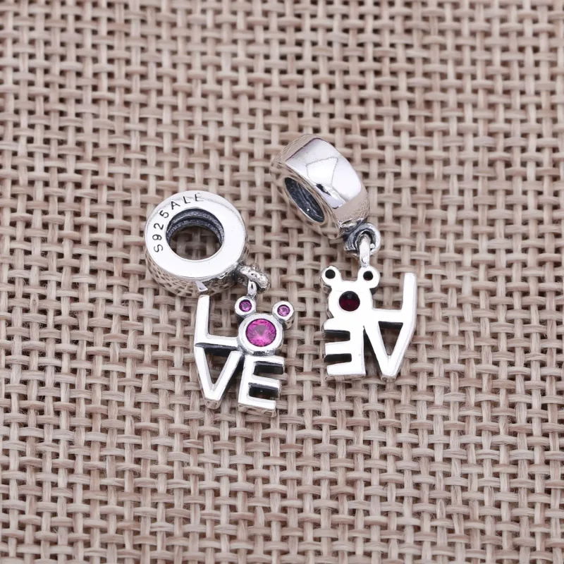 (kép) Disney, PANDORA ezüst függő charm, Szerelem Mickey - Megtekintés 3