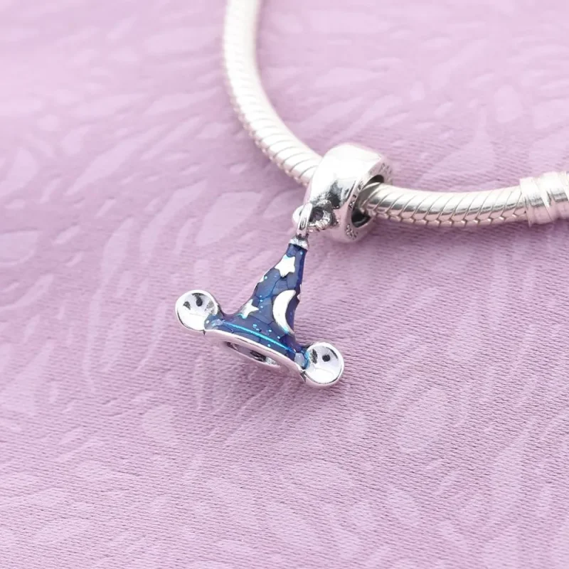 (kép) Disney, PANDORA ezüst függő charm, Varázsló Mickey kalap - Megtekintés 2
