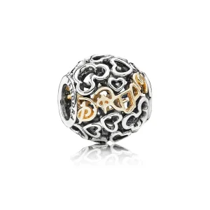Disney, PANDORA Kéttónusú charm, álom (kép) Disney, PANDORA Kéttónusú charm, álom