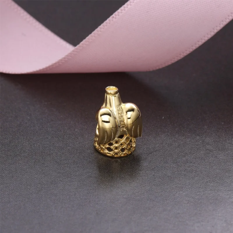 (kép) PANDORA 14 karátos arany charm, Arany angyal - Megtekintés 3