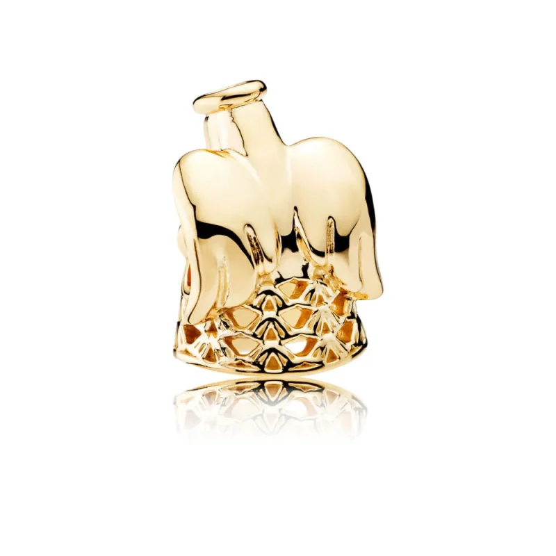 (kép) PANDORA 14 karátos arany charm, Arany angyal - Megtekintés 4