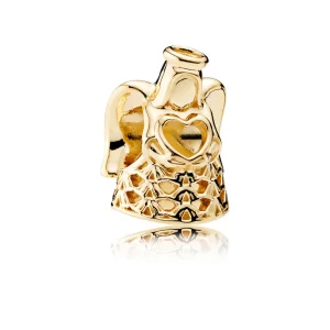 (kép) PANDORA 14 karátos arany charm, Arany angyal