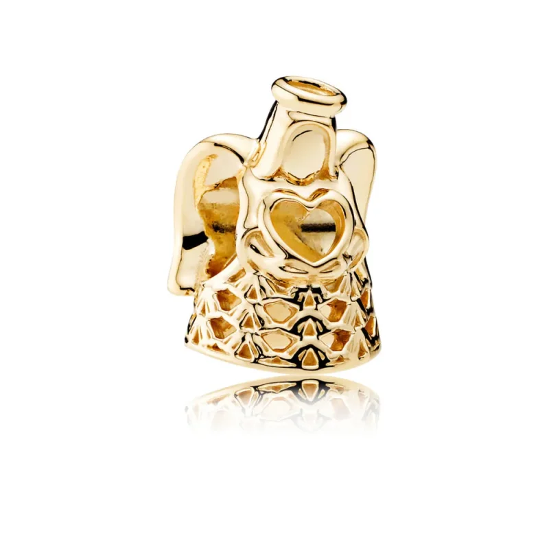(kép) PANDORA 14 karátos arany charm, Arany angyal