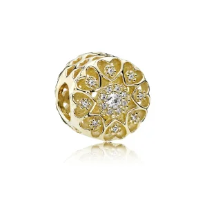 (kép) PANDORA 14 karátos arany charm, Arany szívek
