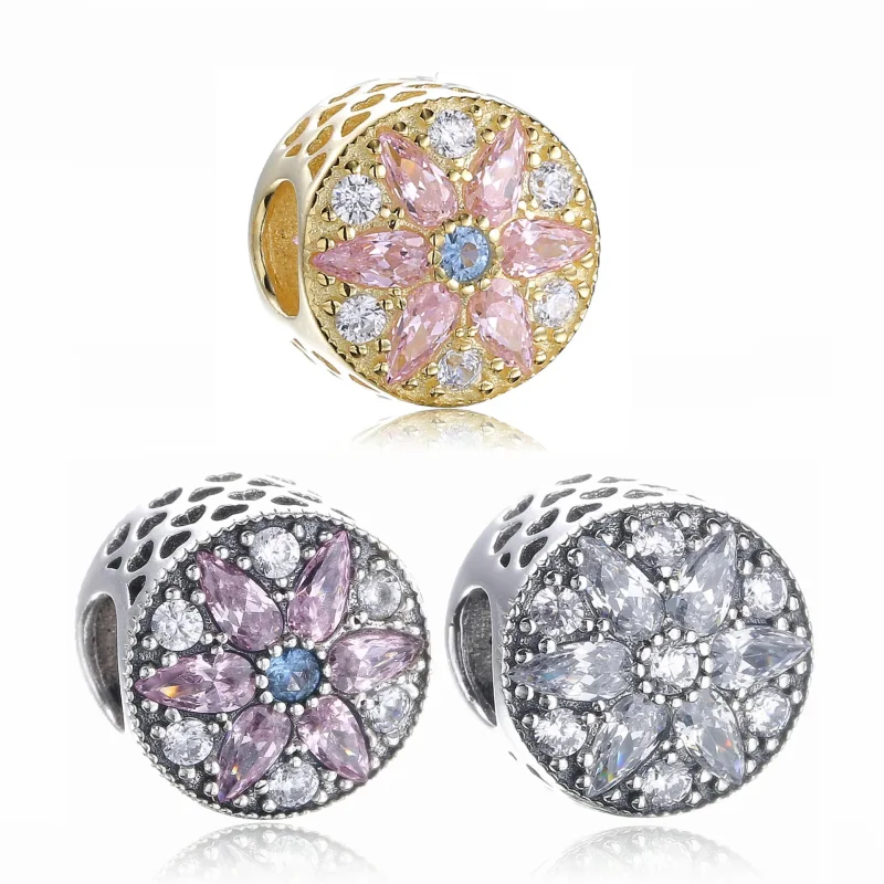 (kép) PANDORA 14 karátos arany charm, Érzéki virág - Megtekintés 2
