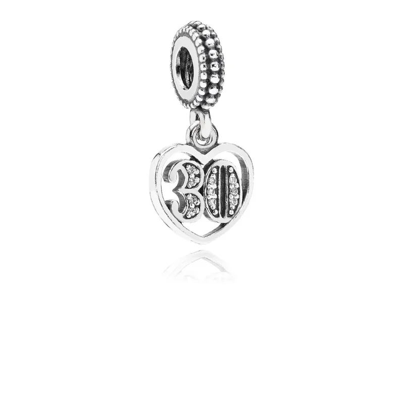 (kép) PANDORA 30 év szerelemben függő charm - 791287CZ
