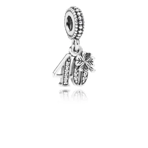 (kép) PANDORA 40 év szerelemben függő charm - 791288CZ