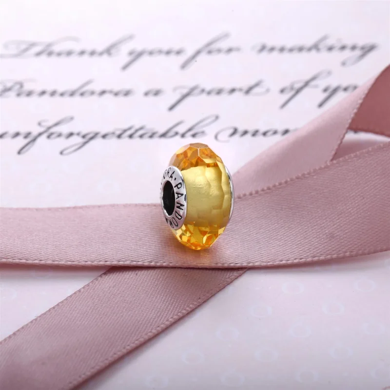 (kép) PANDORA Arany fazettált üveg charm és spacer - 791629 - Megtekintés 2