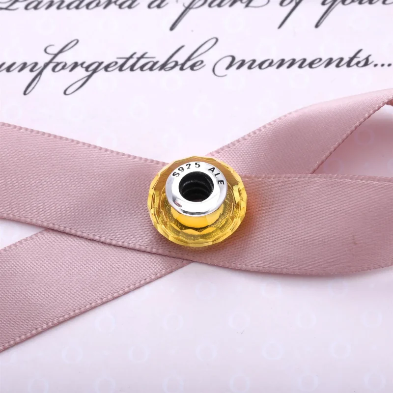 (kép) PANDORA Arany fazettált üveg charm és spacer - 791629 - Megtekintés 3