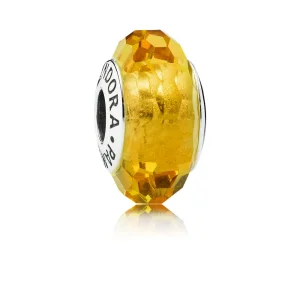(kép) PANDORA Arany fazettált üveg charm és spacer - 791629