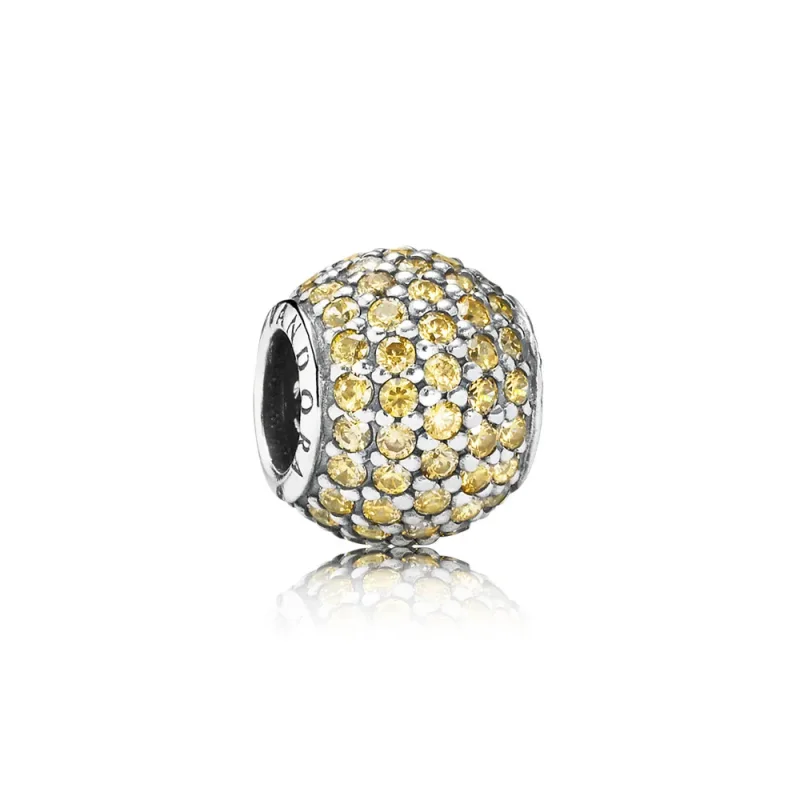 (kép) PANDORA Aranygömb pavé charm - 791051FCZ