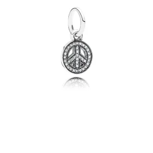 (kép) PANDORA Béke szimbóluma függő charm - 791308CZ