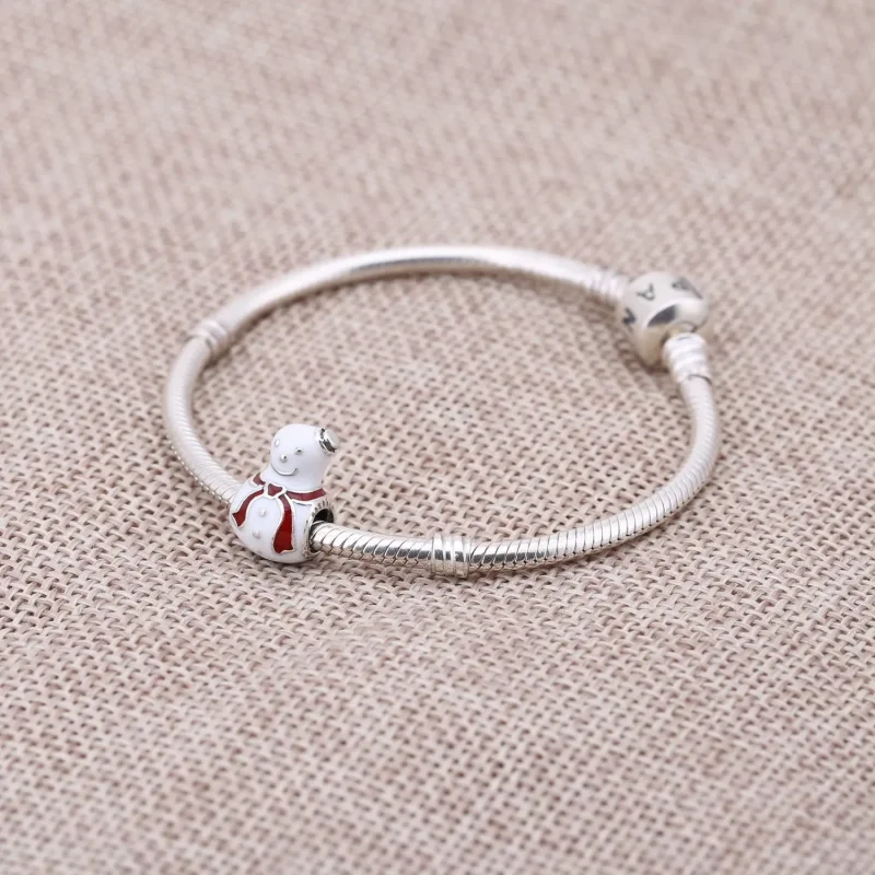 (kép) PANDORA Boldog hóember charm - 791406ENMX - Megtekintés 2