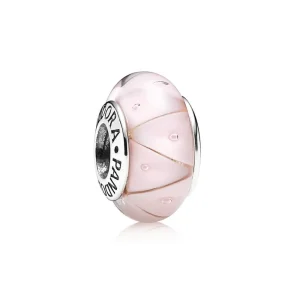 (kép) PANDORA Cikcakkos rózsaszín üveg charm - 790922