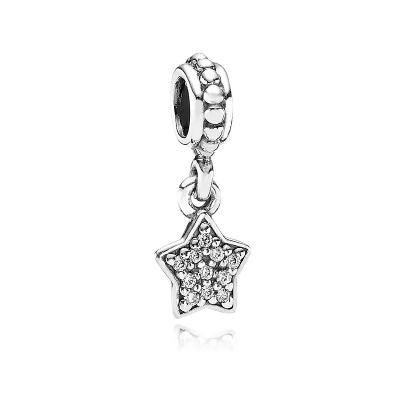 (kép) PANDORA Csillag pavé függő charm - 791024CZ