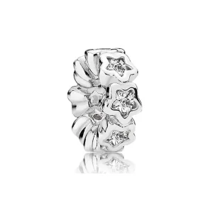 (kép) PANDORA Csillagos ezüst spacer áttetsző cirkóniával - 791783CZ