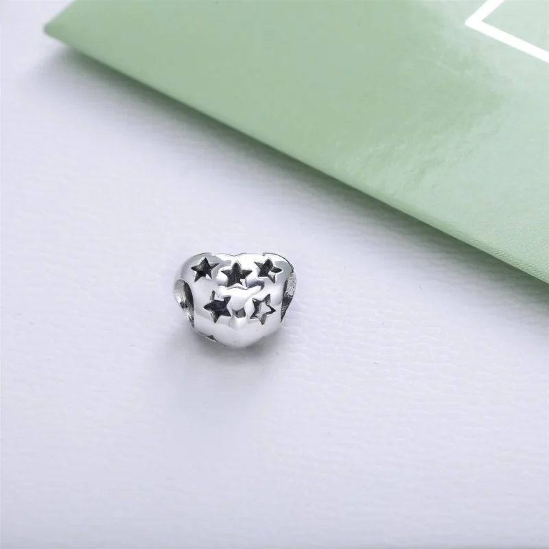 (kép) PANDORA Csillagos szív áttört mintás charm - 791393 - Megtekintés 3