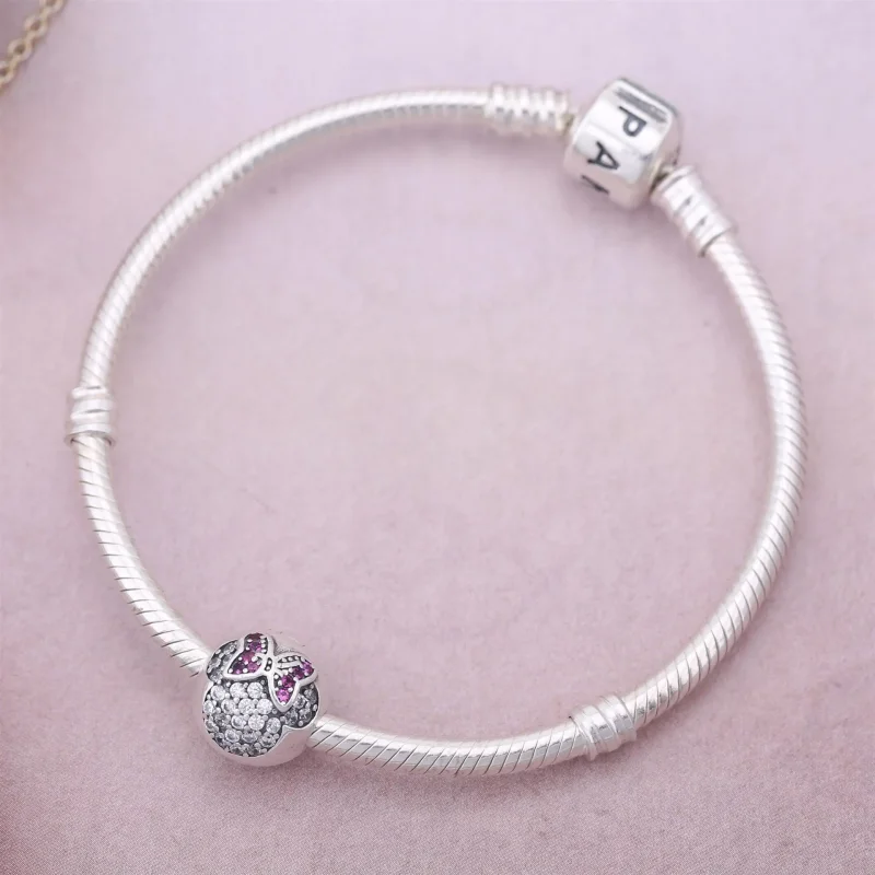 (kép) PANDORA Disney, Minnie pavé gömb - 791450CZ - Megtekintés 2