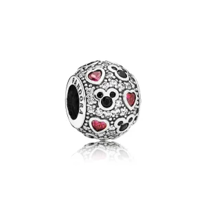 PANDORA Disney, ragyogó Mickey és szívek - 791457CZ (kép) PANDORA Disney, ragyogó Mickey és szívek - 791457CZ