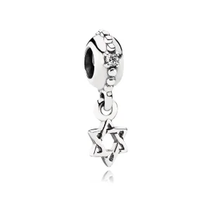 (kép) PANDORA Dávid-csillag függő charm - 791167CZ