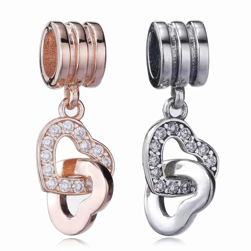 (kép) PANDORA Egymásba kapcsolt szívek függő charm - 791242CZ - Megtekintés 5