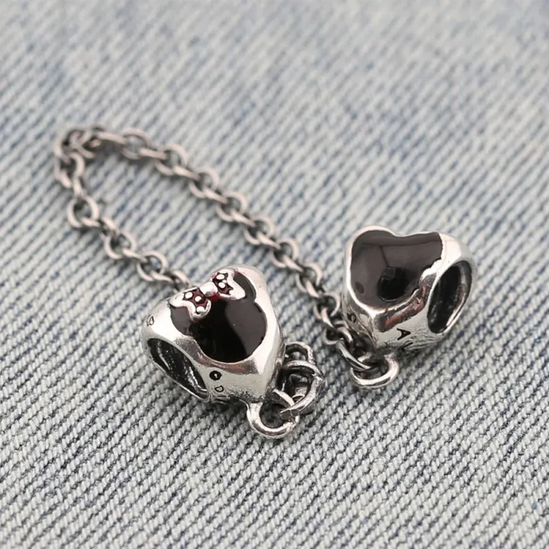 (kép) PANDORA ezüst biztonsági lánc, Disney, Mickey és Minnie egér - Megtekintés 2