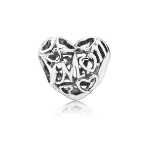PANDORA ezüst charm, Anyai szerelem (kép) PANDORA ezüst charm, Anyai szerelem